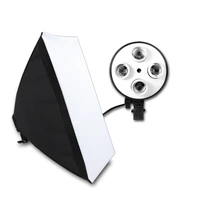 photographic equipment photo studio soft box kit video four capped lamp holder lighting with 50x70cm softbox photo box