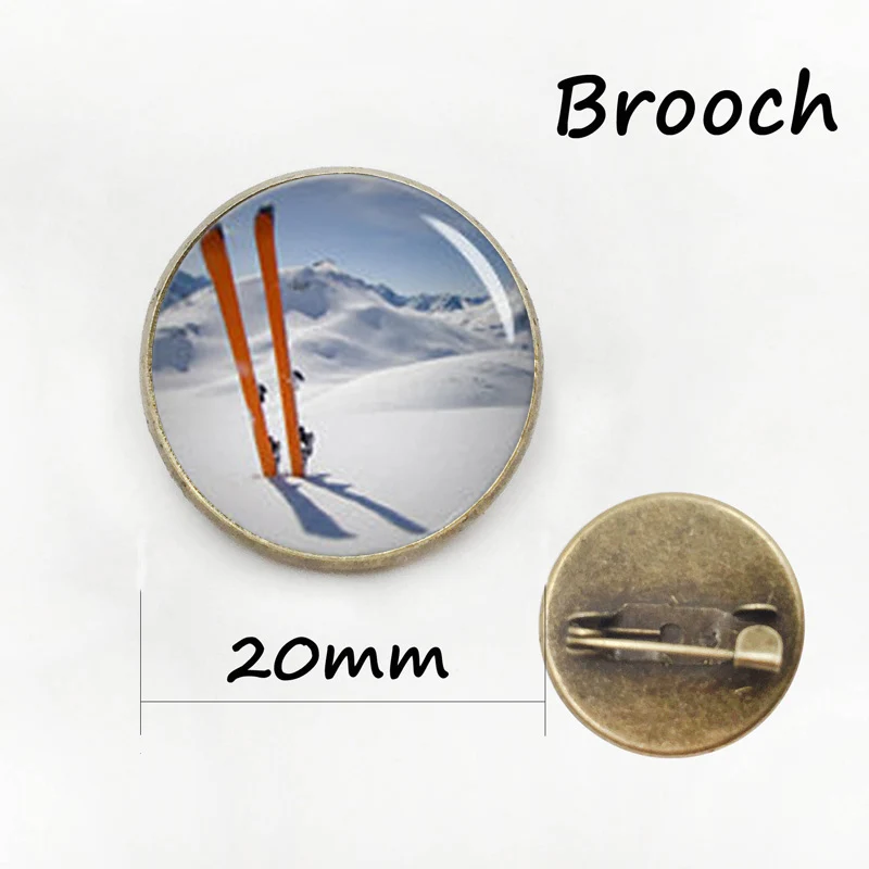 Classic Collection ice hockey brooches pins Antique bronze plated Skating sports silhouette men women badge jewelry | Украшения и