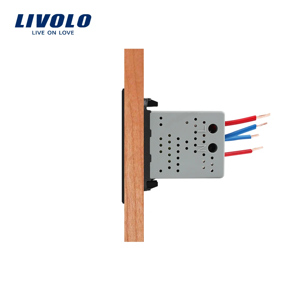 Livolo EU стандартная вишневая деревянная панель две USB одинарная розетка/настенная