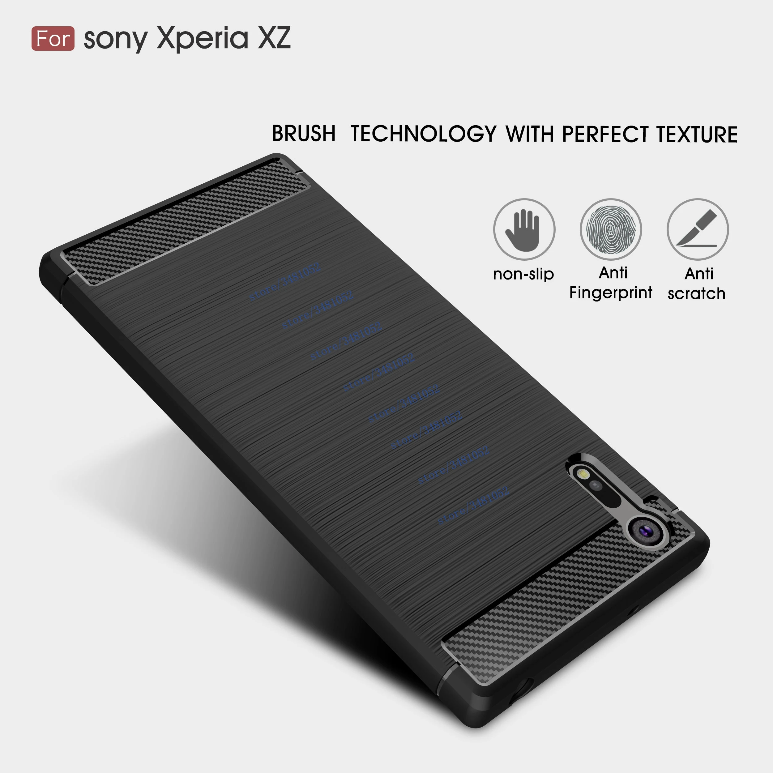 Роскошные Мягкий силиконовый чехол для sony Xperia XZ Dual F8332 F8331 SO-01J углеродного волокна
