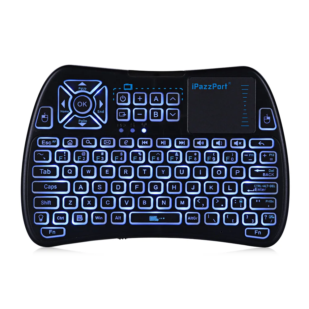 IPazzPort KP 810 61 Беспроводная мини клавиатура с функцией подсветки сенсорной