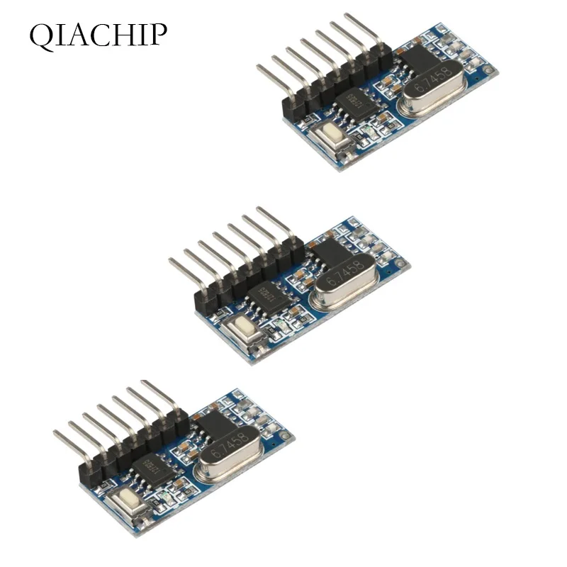 QIACHIP3Pcs 433 МГц Беспроводной дистанционного Управление переключатель 4CH RF реле EV1527