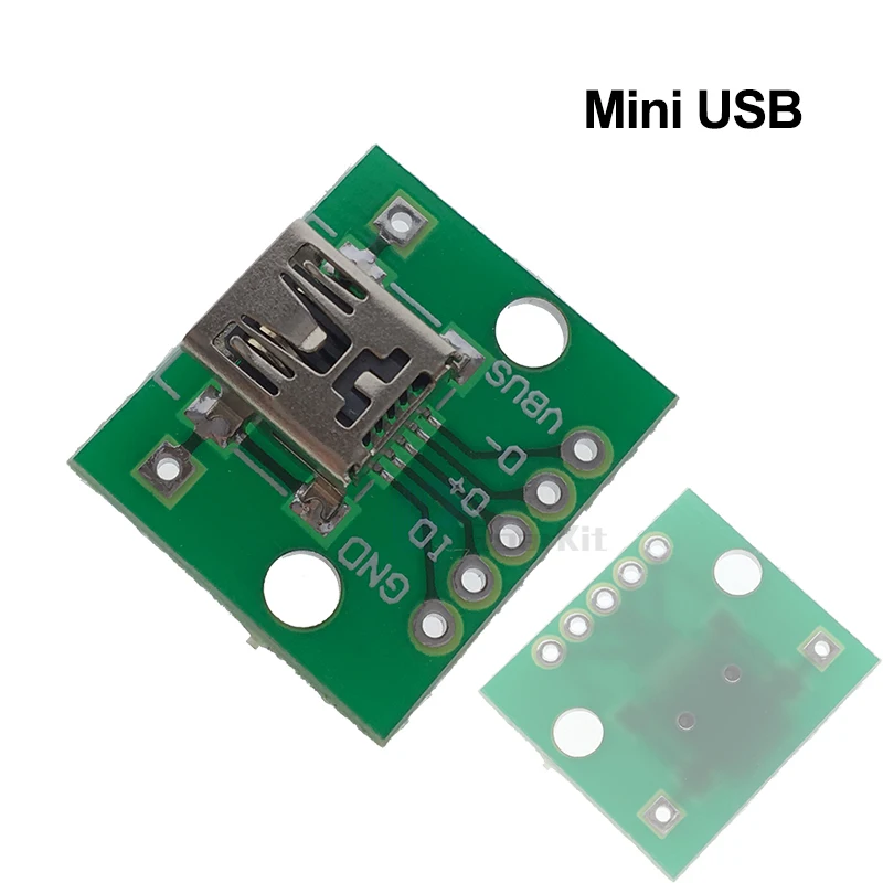 5 шт. Micro MINI USB 2 0 3 Для DIP адаптера контактный Женский Разъем конвертер печатной
