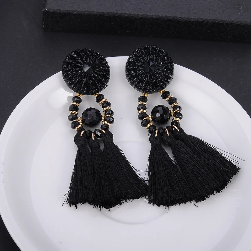 Beagloer Brincos Для женщин Boho падения мотаться бахрома серьги Винтаж Этническая себе