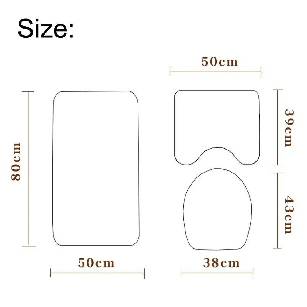 3 шт./компл. коврик для ванной нескользящий с эффектом памяти и туалета | Дом сад