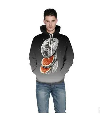 Moon цифровой печати свободные пару Sweatershirt Бег куртка Хэллоуин свитер с