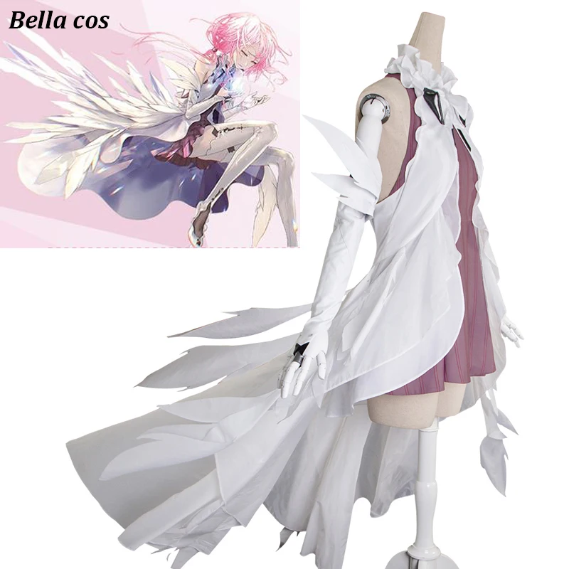 Egoist chelly Yuzuriha Inori белый косплей костюм платье униформа карнавальные костюмы на