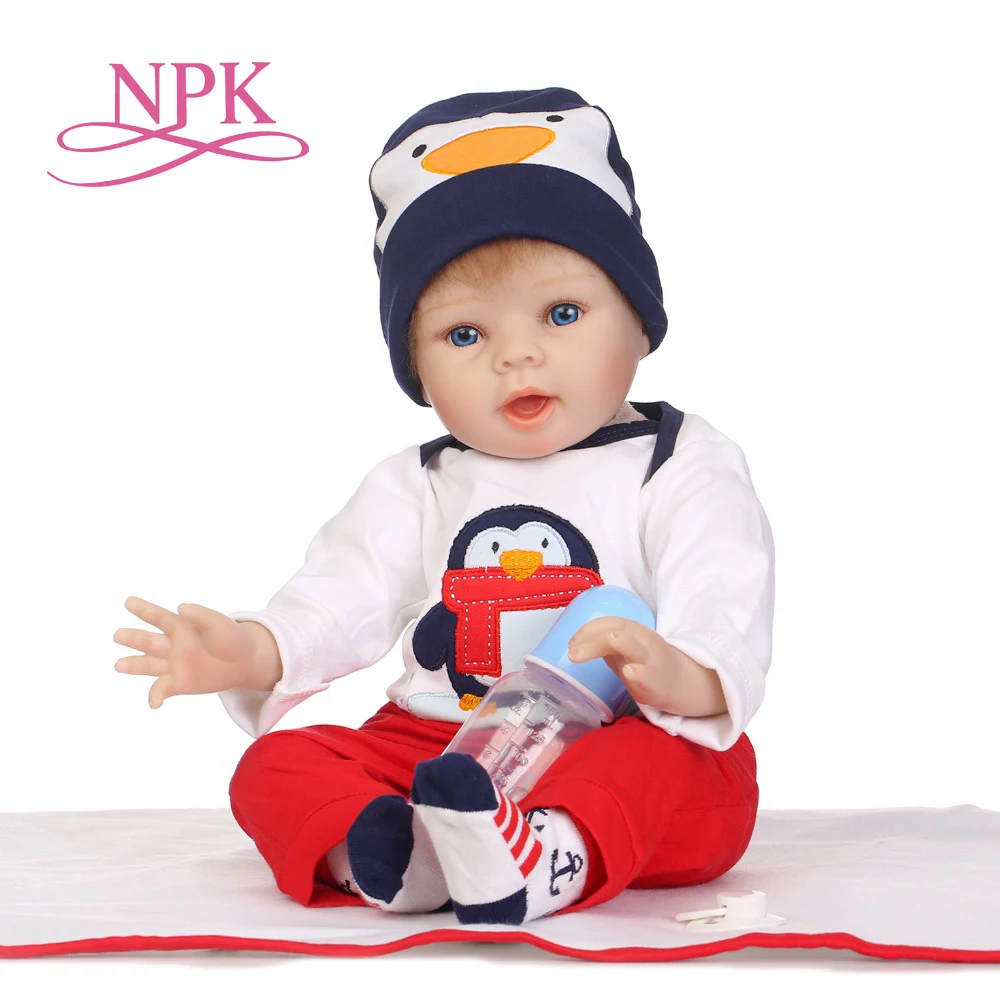 Силиконовые куклы реборн NPK 22 дюйма 55 см оптовая продажа Реалистичные модные для