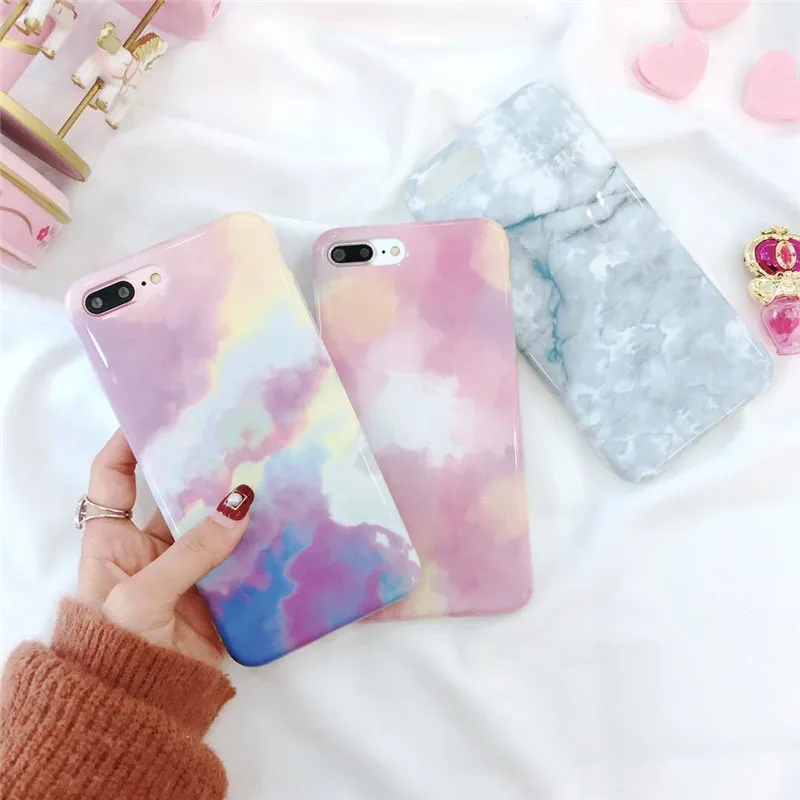 Роскошные Мрамор чехол для iPhone X 6 XS S 7 8 XR MAX Чехол Мягкий ТПУ IPhone7 Plus | Мобильные