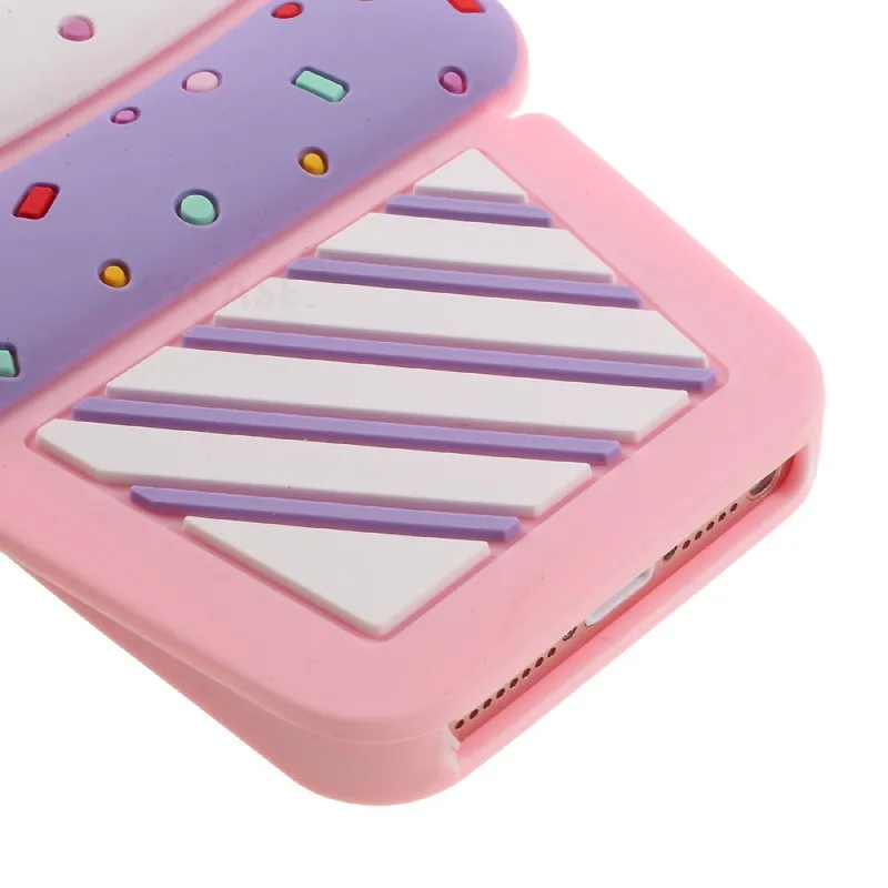 SYCASE 3D Лето Моделирование молочной вишни мороженое Силиконовый Мультфильм PhoneCase
