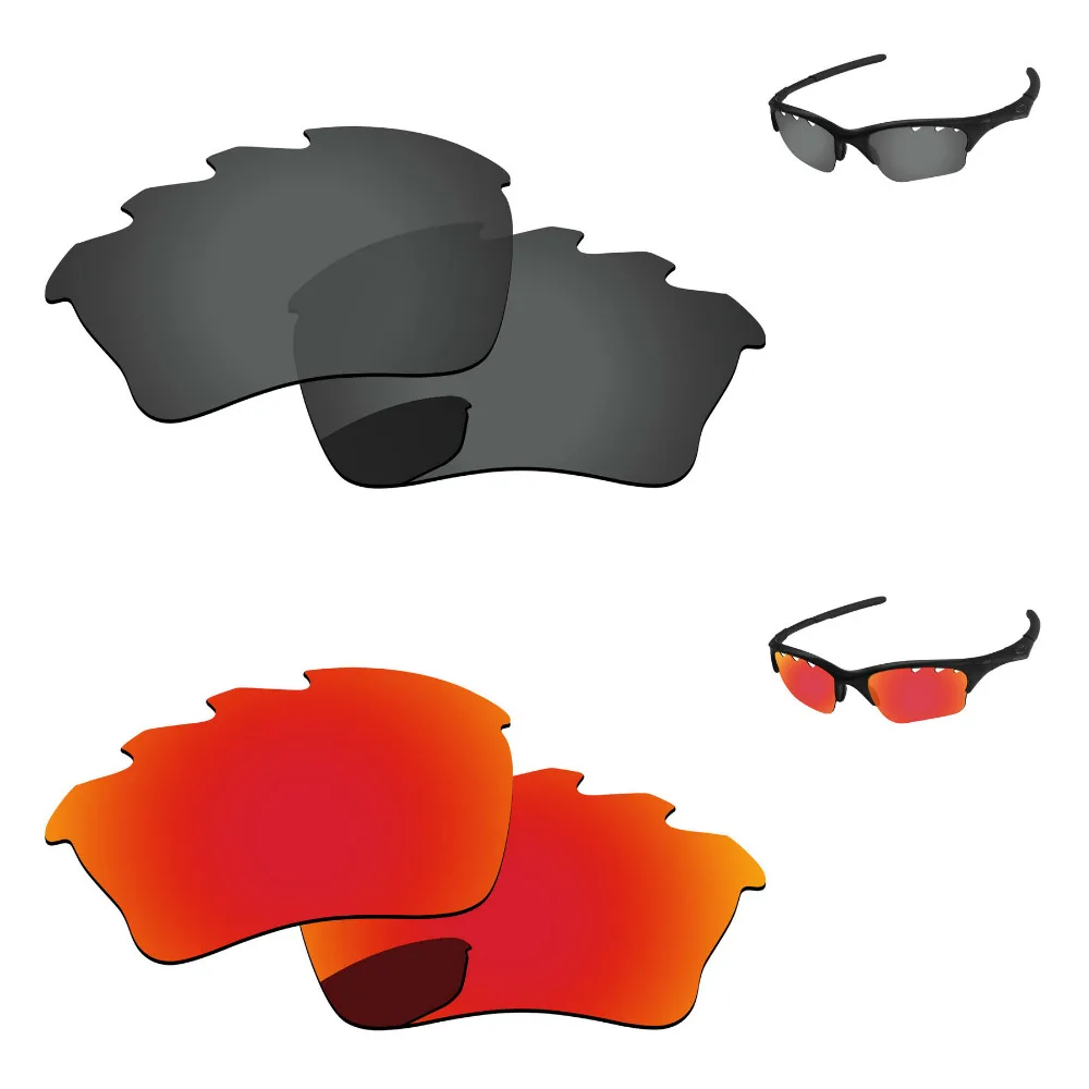 

Черно-серые и огненно-красные поляризованные Сменные линзы 2 пары для полукуртки XLJ оправа солнцезащитных очков с вентиляцией 100% защита от У...