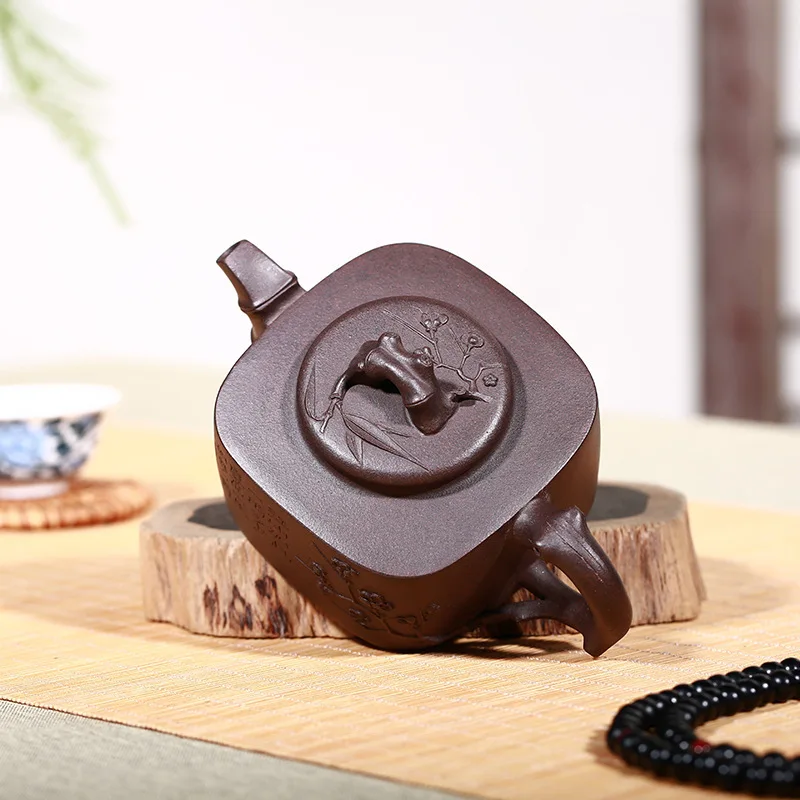 undressed ore old famous peng-cheng gu all hand purple clay authentic sifang mei xiang pot manufacturer wholesale | Дом и сад