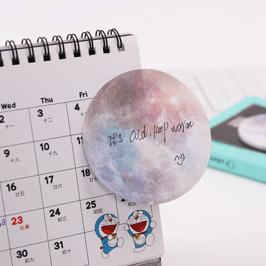 1 шт. (30 листов) блокнот с изображением планеты клейкие заметки Kawaii Cute Planet бумажный