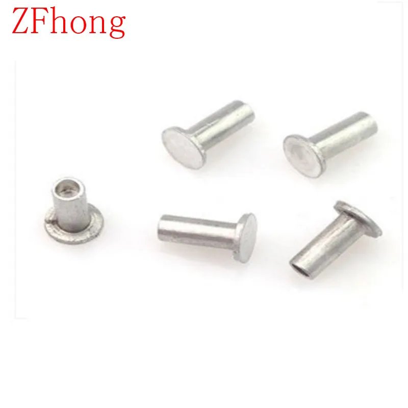 500 шт. полутрубчатые/полуполые алюминиевые заклепки с плоской головкой M3 *