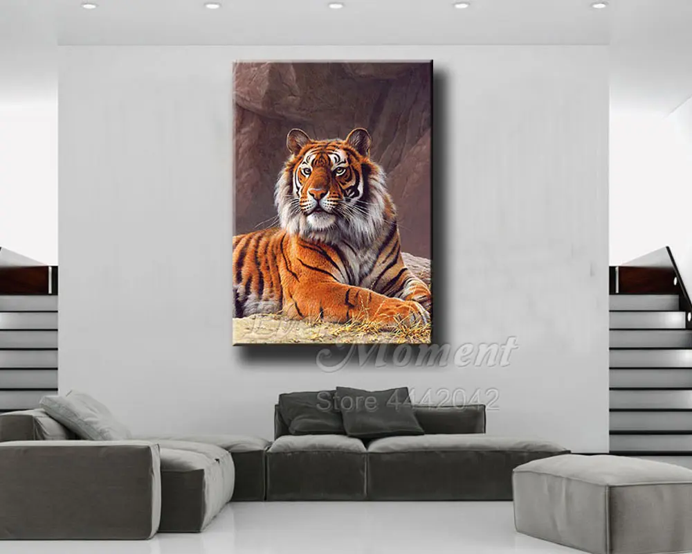 Ever Moment Diamond Painting Sitting Tiger King Embroidery Full Square 5D DIY Picture Mosaic Home Decoration S2F251 | Дом и сад