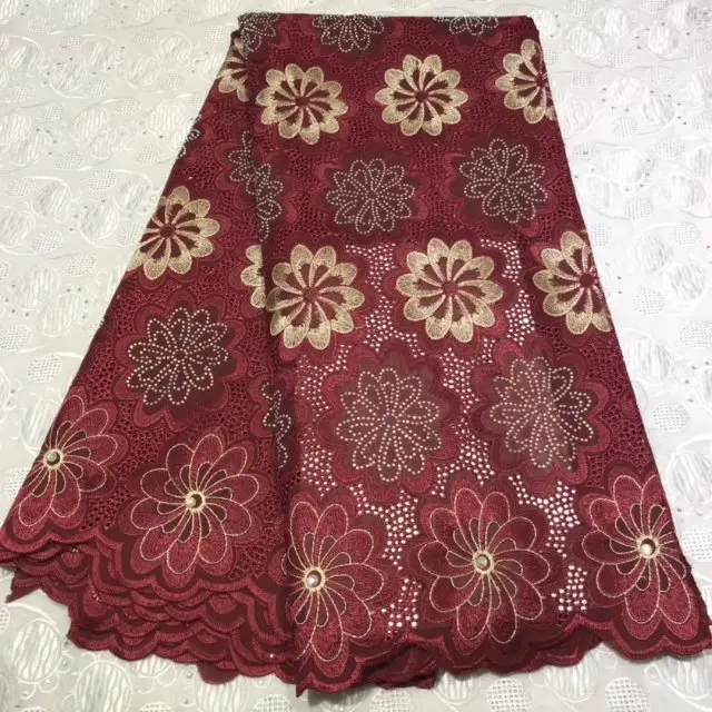 Blue French Lace Fabric for Wedding Dress 2019 High Quality African Fabrics with Beads Nigerian Swiss Voile | Аксессуары для