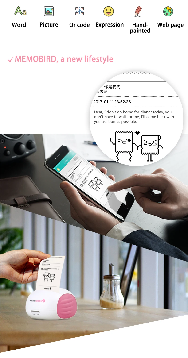 MEMOBIRD G2 Wifi Термопринтер для печати этикеток портативный принтер для печати фото беспроводной карманный Wifi фотопринтер JEPOD