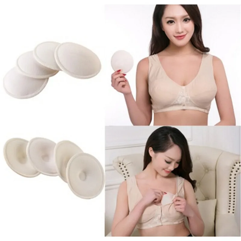 8Pcs/lot White Soft Absorbent Cotton Washable Reusable Breastfeeding Breast Nursing Pads Wholesale