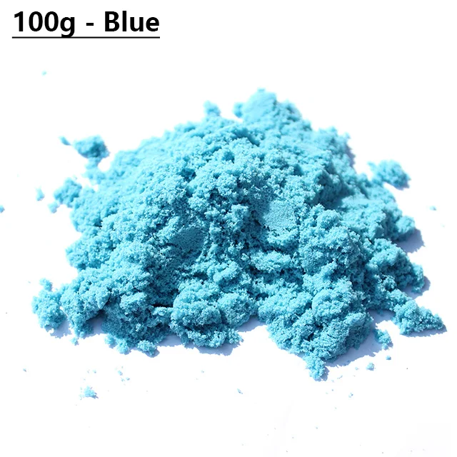 100g-Blue Sand Игровой тесто волшебный песок развивающий цветной динамический песок Крытый Арена играть детские игрушки для детей Космический песок - Цвет: 100g-Blue Sand