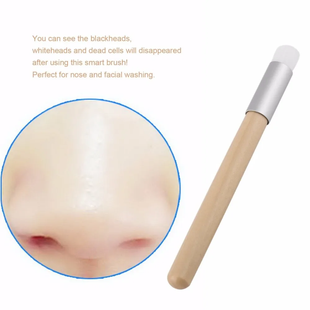 2018 Deep cleaning Blackhead Face Nose Washing Brush Pores Clean Wooden Handle Facial Cleanser Makeup Skin Care Tool | Красота и