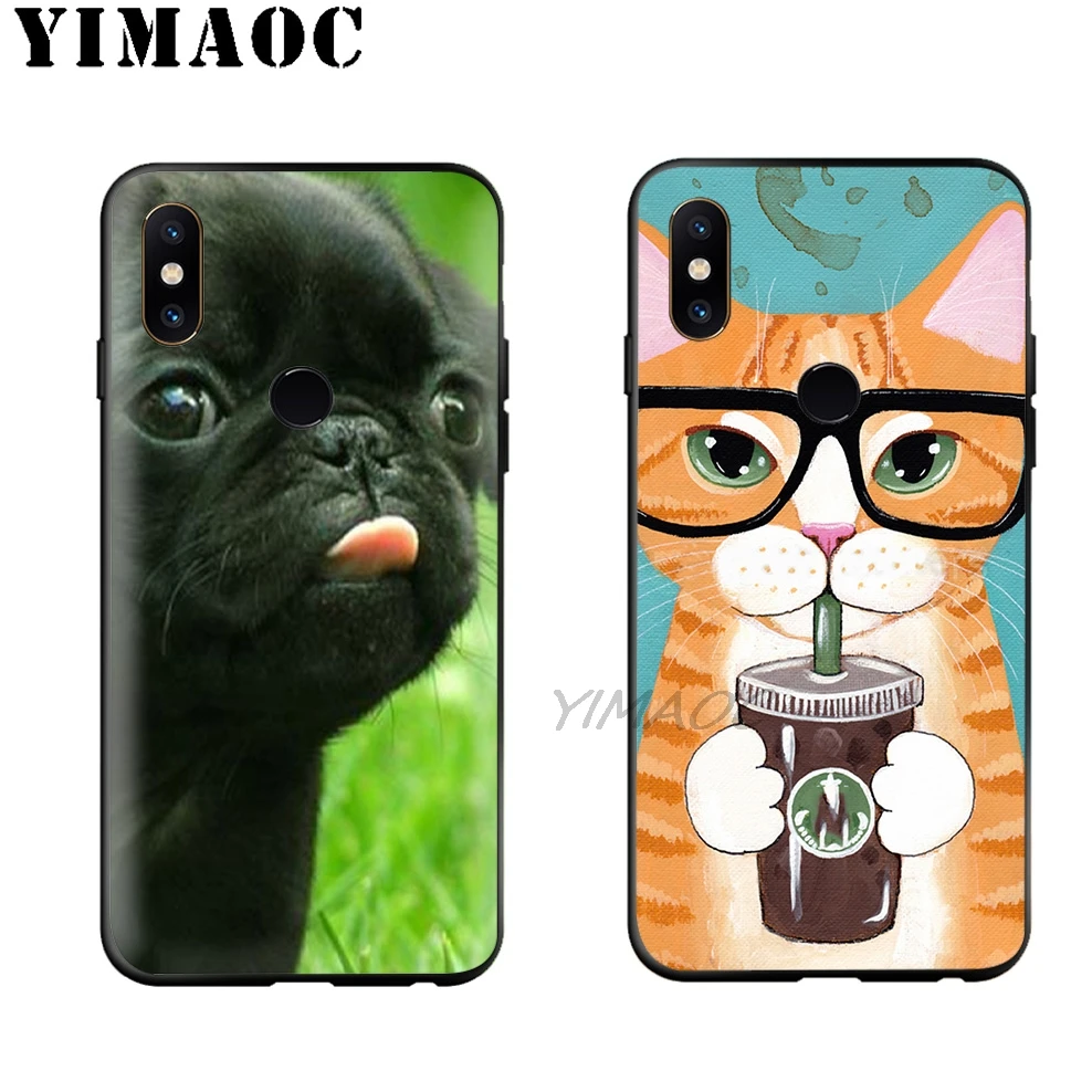 YIMAOC Cat And Coffee Pig Soft Case for Xiaomi Mi 9 9T 8 SE 6 MAX 3 A1 A2 Lite MIA1 MIA2 A3 CC9E CC9 Pro |