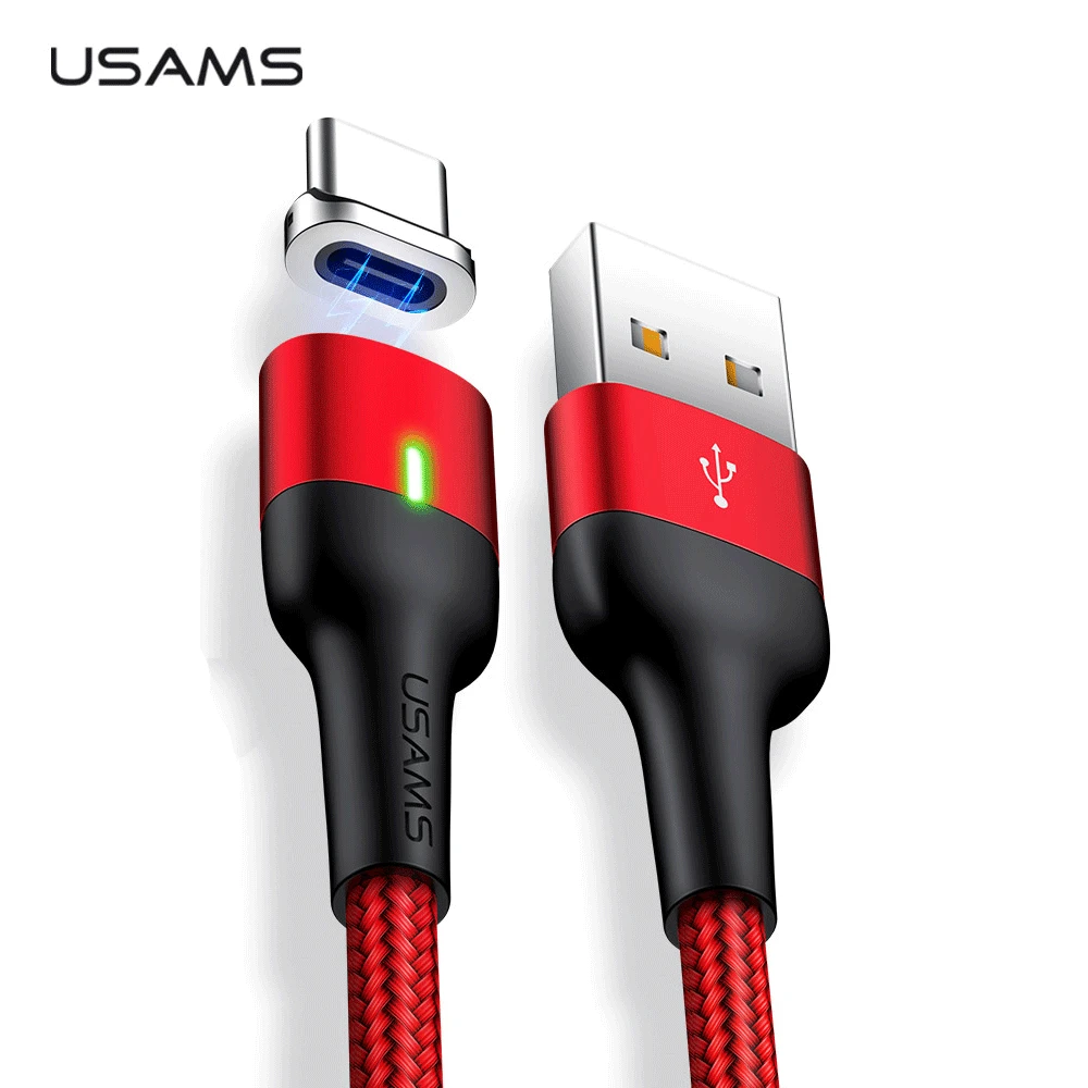 Магнитный кабель USAMS Usb Type C адаптер для быстрой зарядки магнитное зарядное
