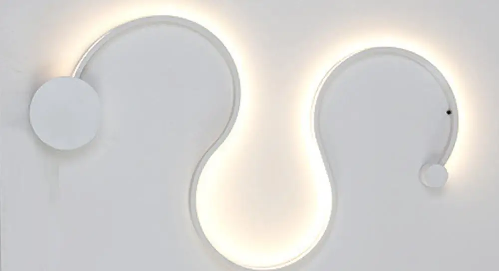 White color Type B Минималистичный современный светодиодный настенный светильник светодиодный бра настенный светильник для дома спальни гостиной ванной комнаты коридора отеля Wandlamp светодиодный светильник - Цвет абажура: White color Type B