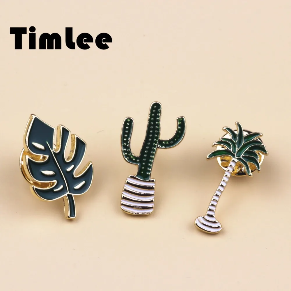 Timlee X033 Бесплатная доставка Милая масляная капля мультфильм Дерево металлическая