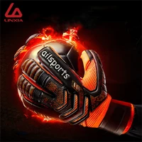 men professional soccer goalkeeper gloves finger protection goal thickened latex football gloves for futbol futebol goalkeeper