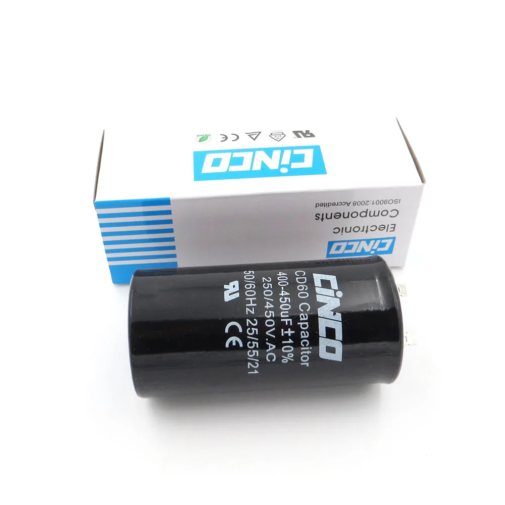 400uF 450uF 250V 450V AC Appliance Motor Start Run Capacitor CD60 Air Compressor Capacitors Heavy Duty Electric Starting | Обустройство