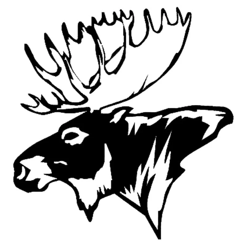 Забавная наклейка для охотничьего окна стильный Moose бантик головы игрушечная