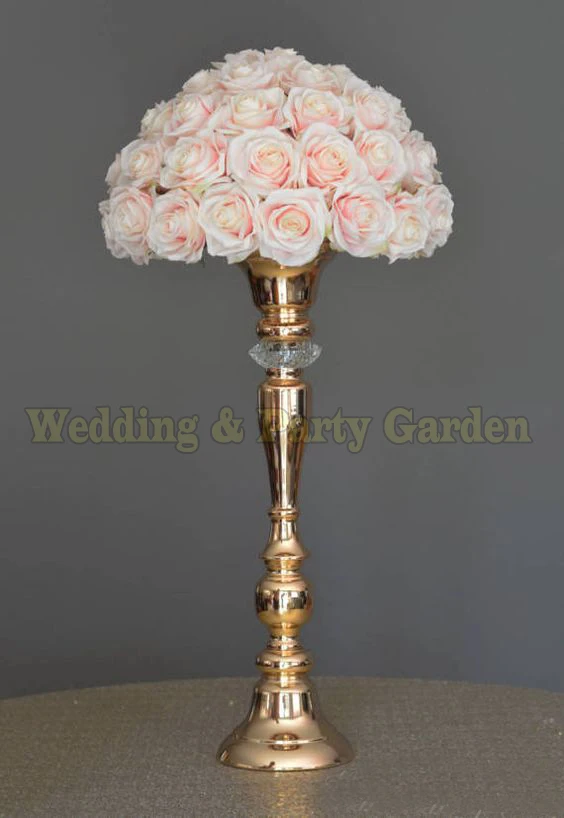 Лидер продаж 2017 Золотая свадебная ваза для цветов стол Центровая подставка