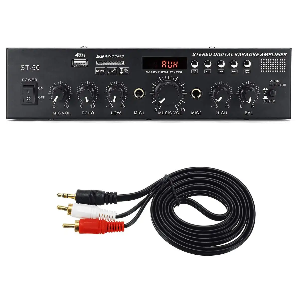 800 Вт 2CH HIFI аудио стерео усилитель мощности bluetooth 220 В FM радио USB SD домашний кинотеатр Amplificador аудио караоке музыкальный плеер