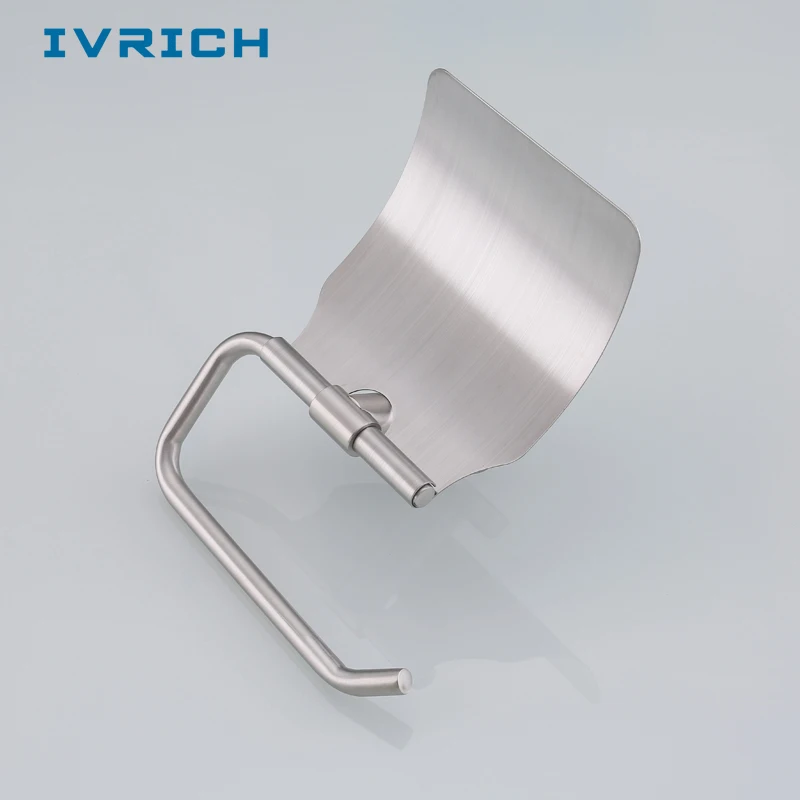 IVRICH одноцветное SUS304 рулон из нержавеющей стали бумага держатель Ванная комната