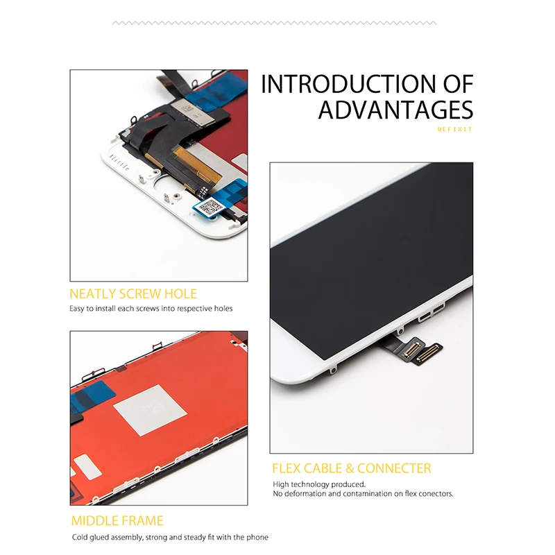 Ibeeparts 1 шт. Верхний ЖК дисплей для iPhone 8 Plus 3D сенсорный экран дигитайзер в сборе