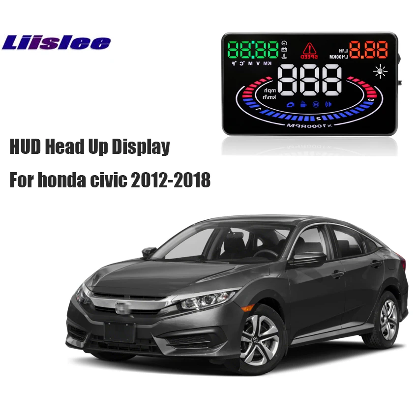 Liislee автомобильный HUD Дисплей OBD2 Интерфейс E300 для honda civic 2012-2018 напомнит мгновенный