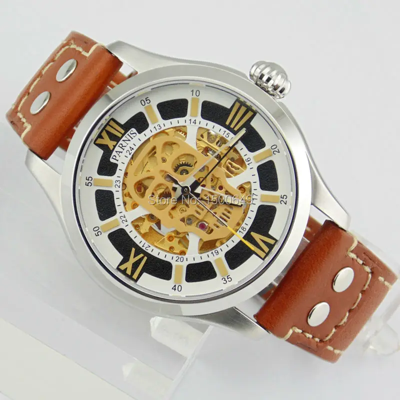 Parnis с сапфирами glass 45 мм стальной чехол Miyota Automatic Move men t мужские часы 1804 | Наручные