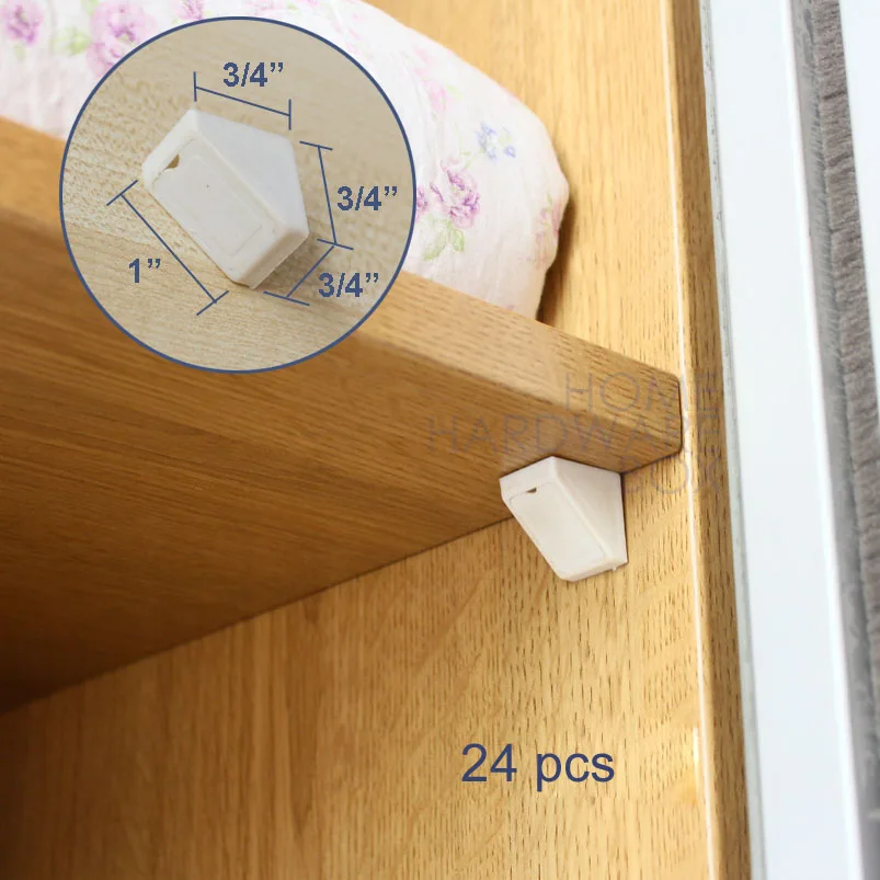 24 шт угловая скобка белый пластиковый шкаф полка|corner brace|cupboard shelf supportplastic corner braces |