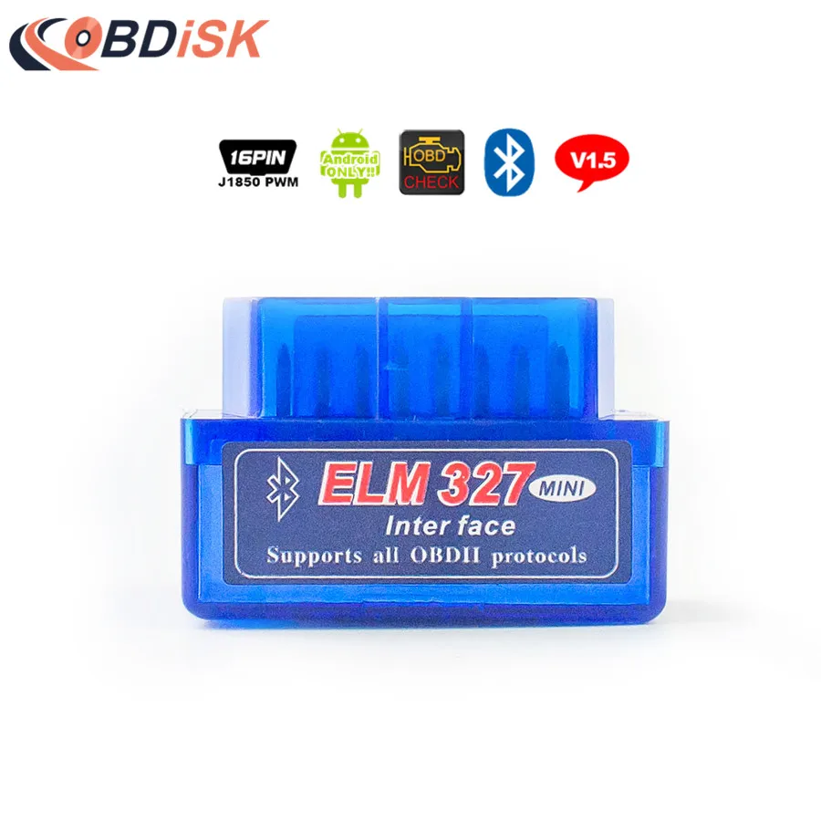 Супер Мини ELM327 V1.5 Bluetooth V 1 5 ELM 327 v1.5 адаптер BT интерфейс OBD II автоматический сканер