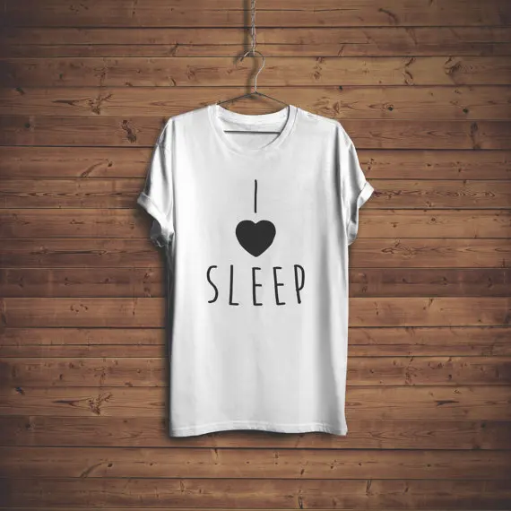 

Футболка с надписью I Love Sleep, футболка в стиле tumblr, модные топы Tumblr, графическая футболка, забавная футболка, новинка 2017, футболка большого раз...