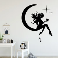 goddess on the moon beautiful wall stickers home decoration self adhesive man rooms living room wallpaper home decor removable