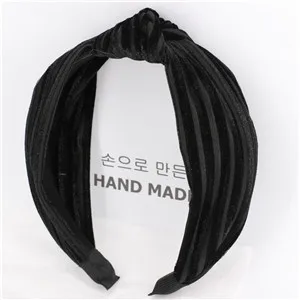 Black Hairband Новое поступление, модная женская бархатная Базовая повязка на волосы с крестиком для девушек, элегантная повязка на голову для колледжа, женские мягкие аксессуары для волос - Цвет: Black Hairband