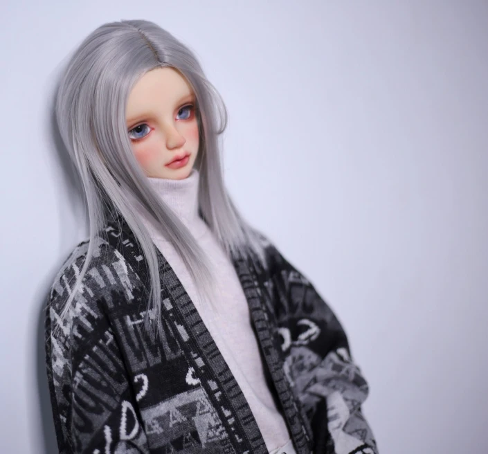 Одежда для куклы BJD на 1/3 1/4 1/6 размер MSD дяди черный и серый узор кардиган с