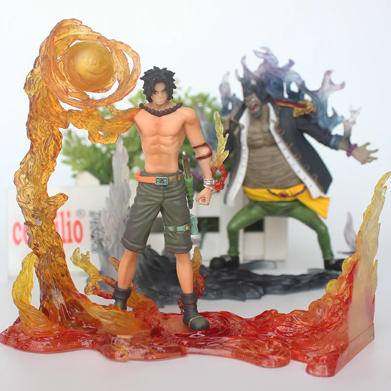 2pcs/set One Piece Ace vs Teach Blackbeard Anime PVC Action Figure 15cm | Игрушки и хобби