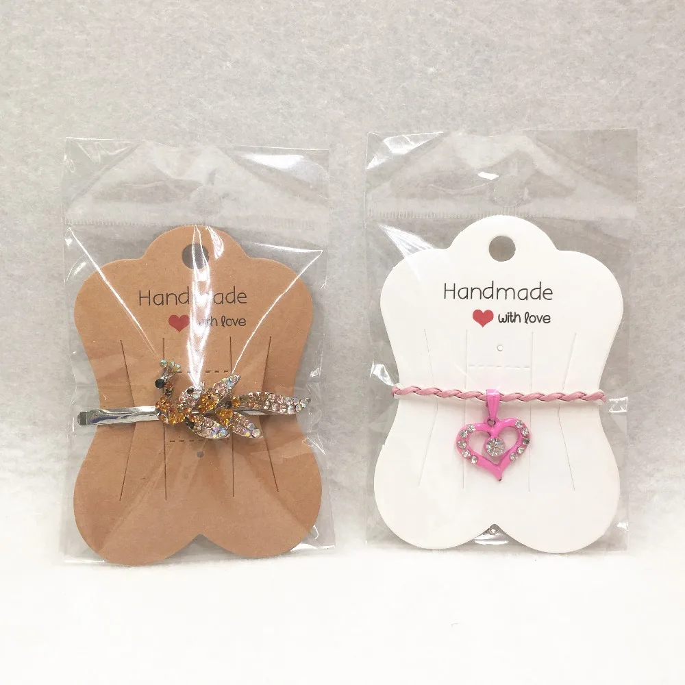 50 шт. крафт бумага ручной работы шпилька любовь/упаковочные карты для