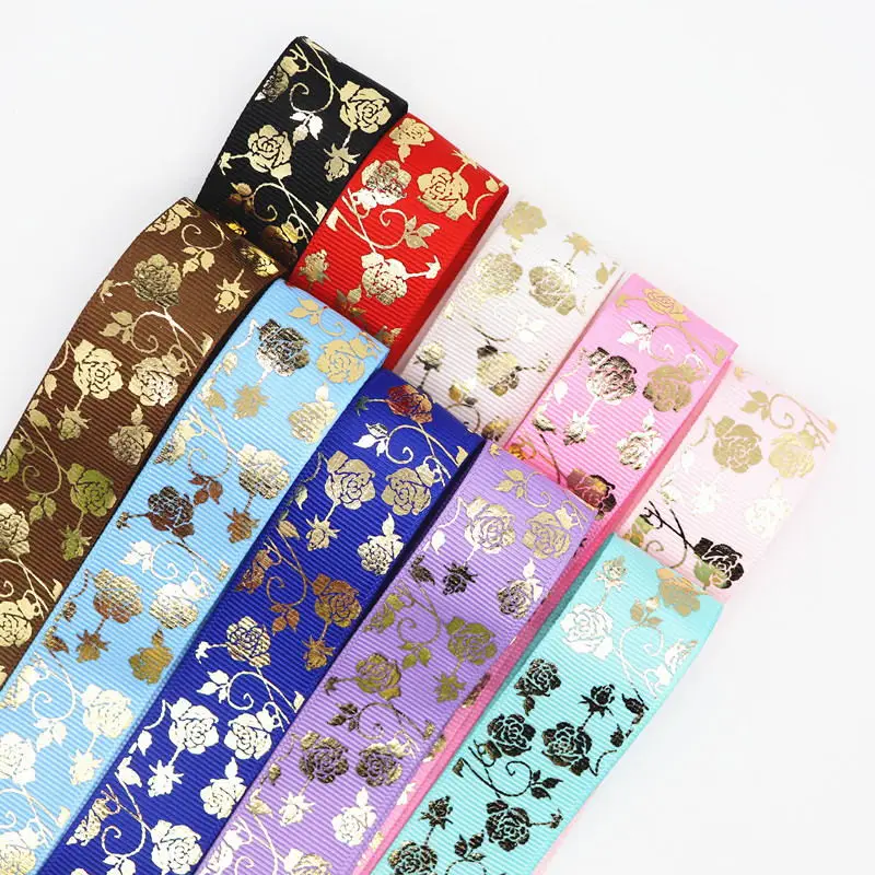 10 ярдов Grosgrain лента Лазерная Серебряная корона печатная лента " 25 мм пробки для бутылок DIY ремесла аксессуары ручной работы M19042701 - Цвет: 3