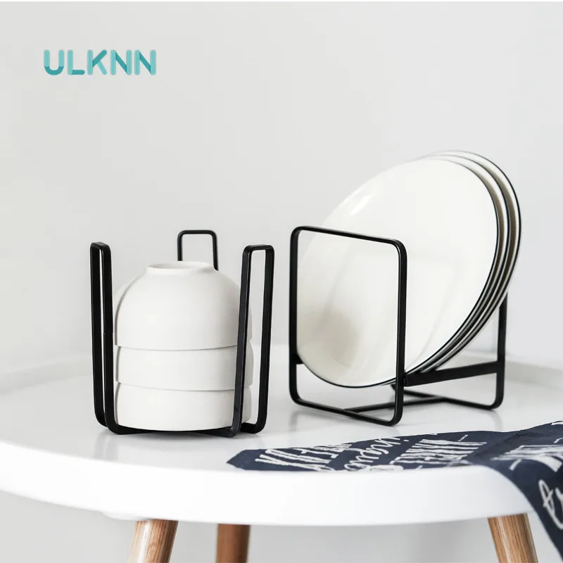 Креативный Железный держатель для хранения мисок/тарелок/крышек стильный