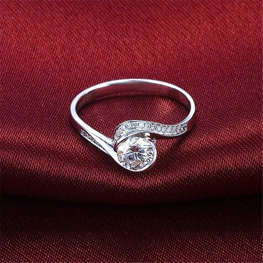 Сертифицированное кольцо с бриллиантом 0 8ct классический дизайн элегантные