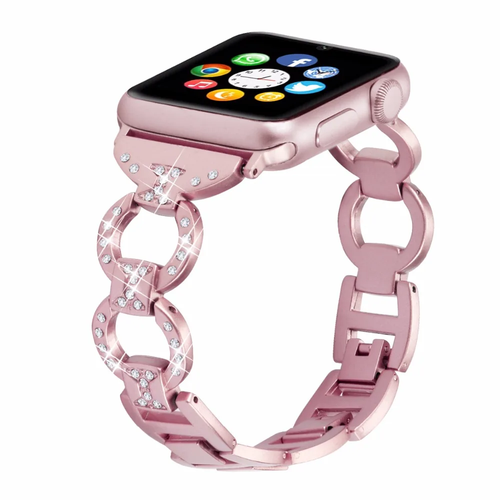 BOX W ремешок для часов Apple 38 мм 42 браслет серии 4 3 2 1 женские бриллианты из