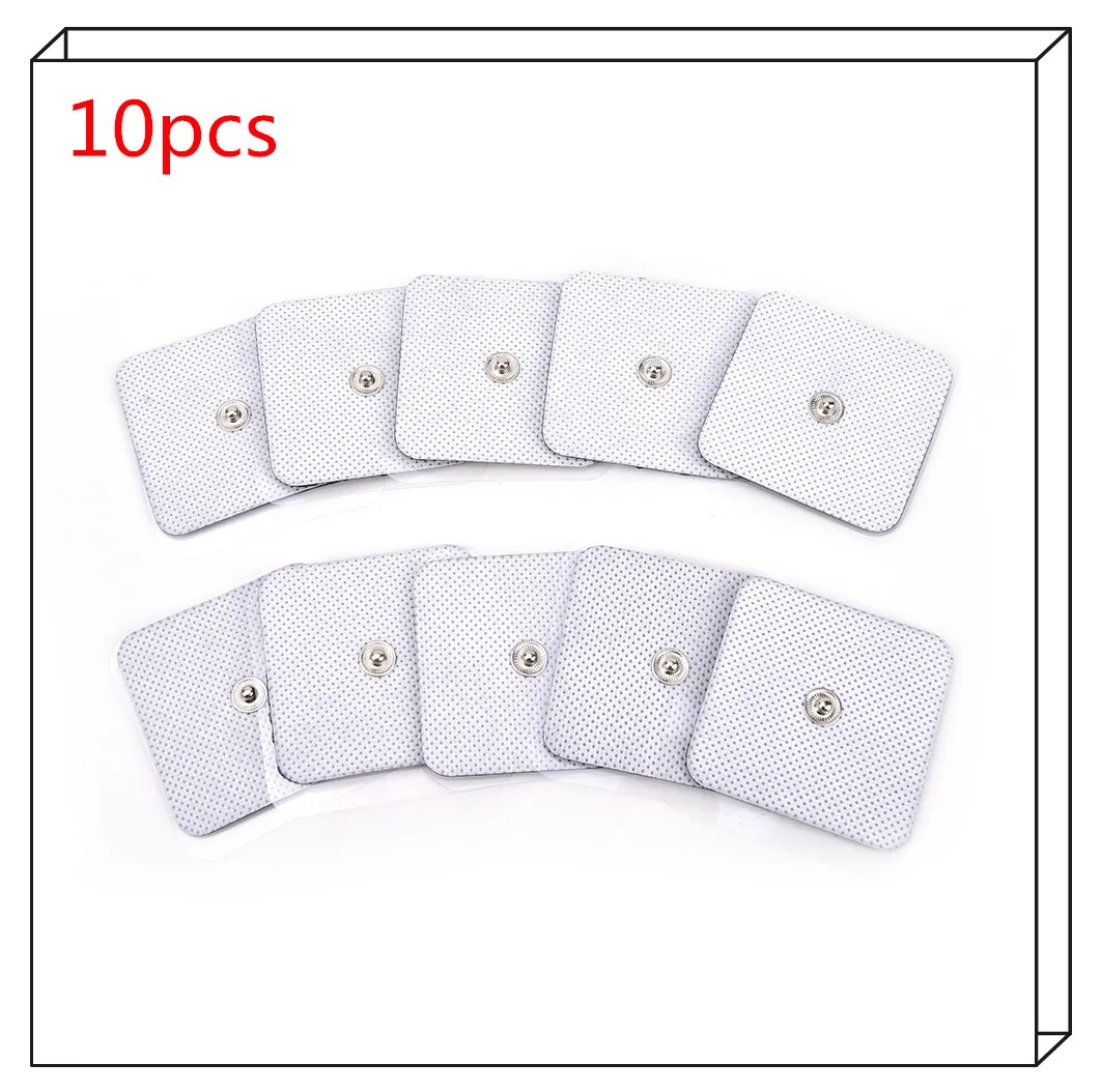 10 шт./лот 5x5 см электродные подушечки Массажер для Tens Unit похудения Массажная
